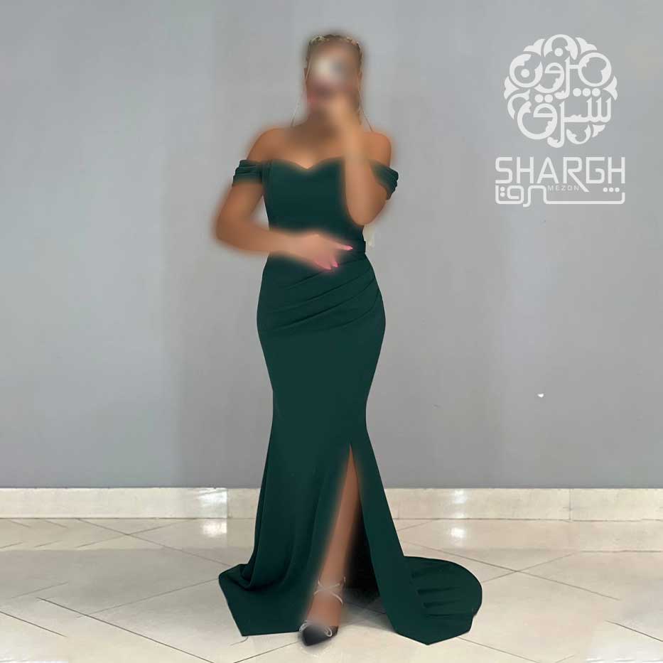 ماکسی جلو چاکدار یقه قایقی - شرق مزون ماکسی جلو چاکدار یقه قایقی - شرق مزون