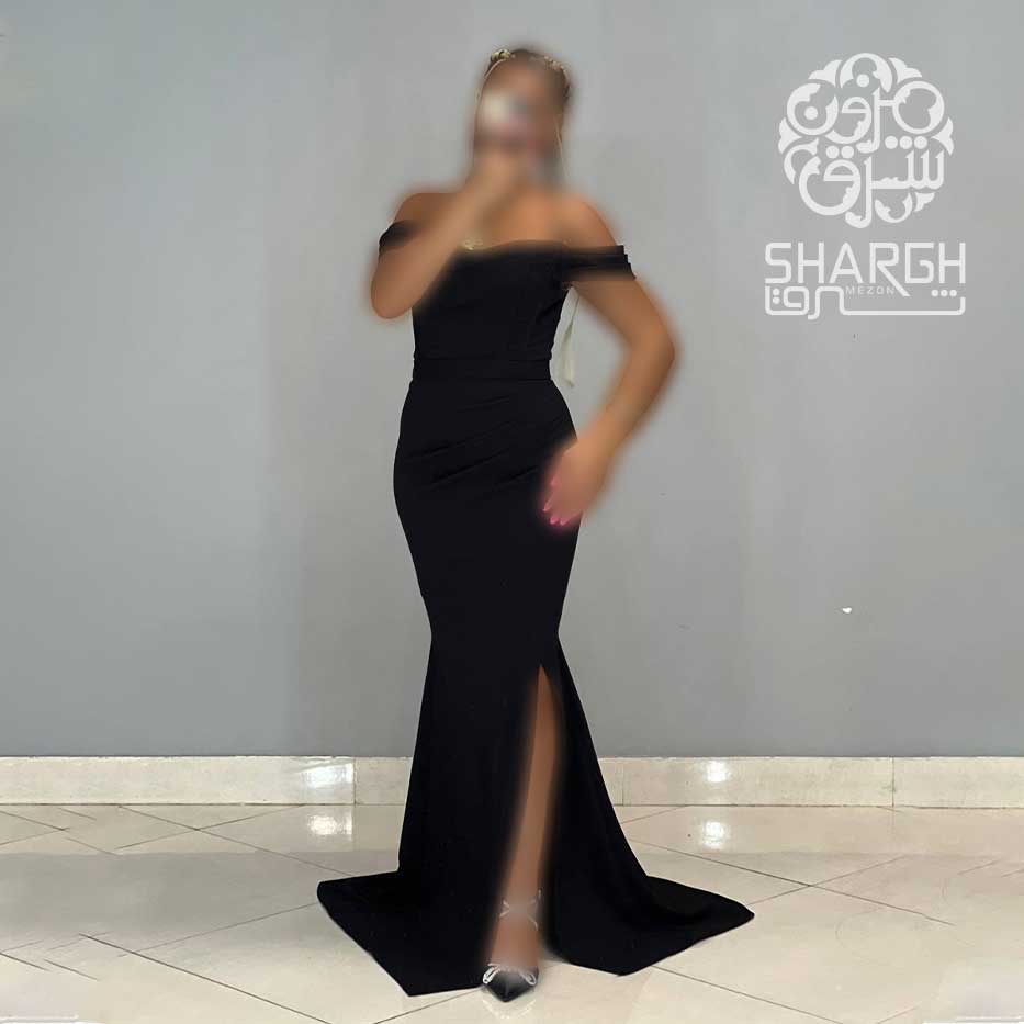 ماکسی جلو چاکدار یقه قایقی - شرق مزون ماکسی جلو چاکدار یقه قایقی - شرق مزون