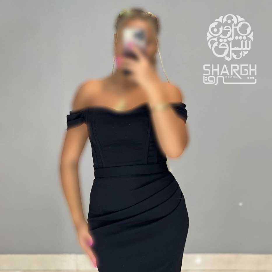 ماکسی جلو چاکدار یقه قایقی - شرق مزون ماکسی جلو چاکدار یقه قایقی - شرق مزون