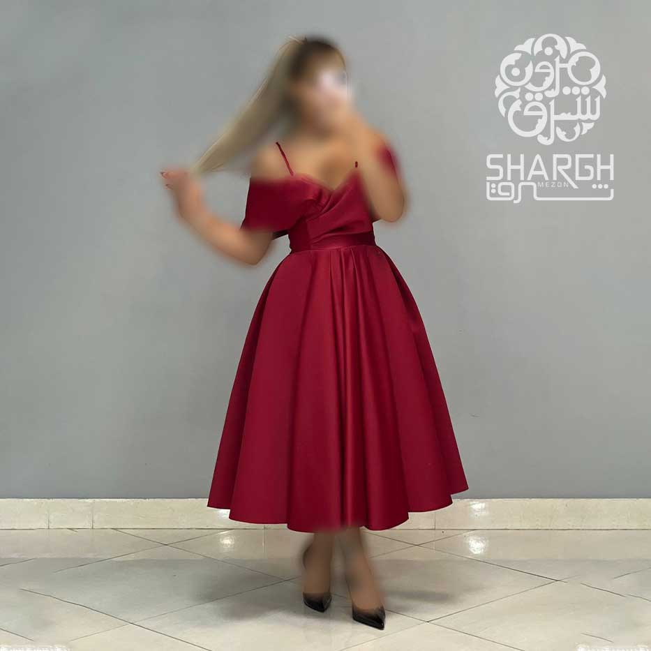 پیراهن دکلته میدی پشت بندی - شرق مزون پیراهن دکلته میدی پشت بندی - شرق مزون