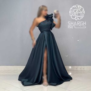 ماکسی ساتن یقه رومی دراپه - شرق مزون