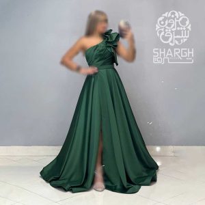 ماکسی ساتن یقه رومی دراپه - شرق مزون