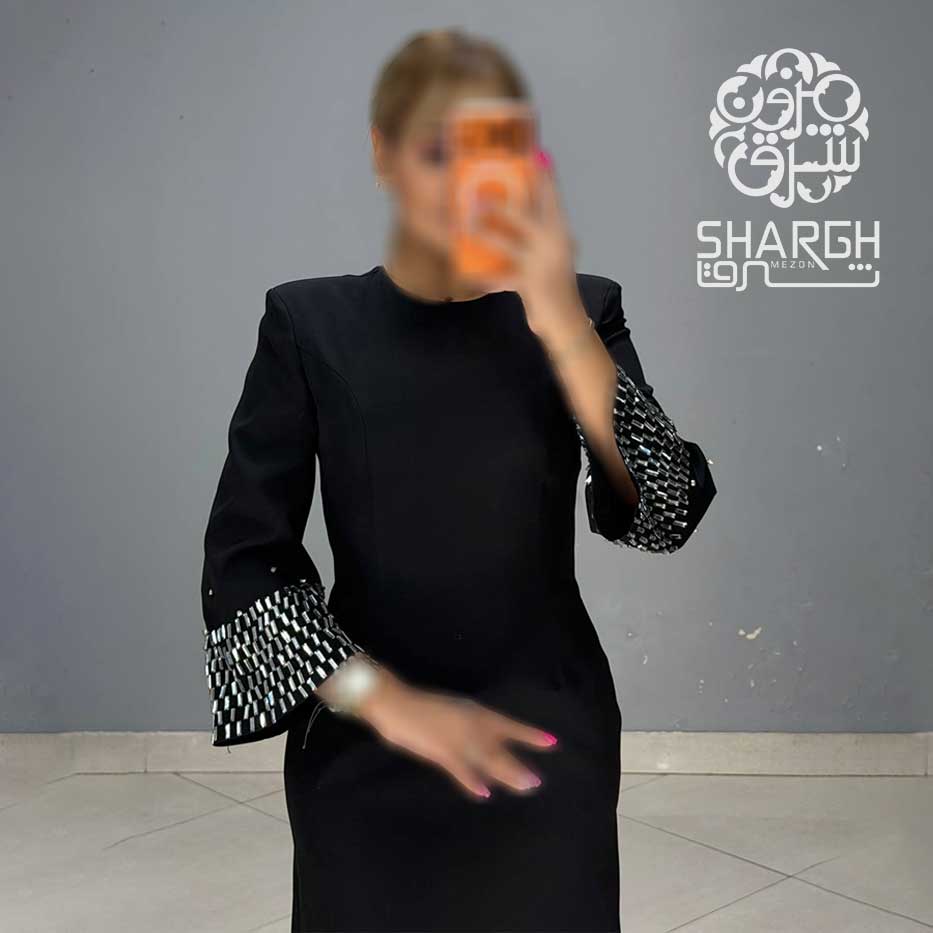 پیراهن میدی پوشیده آستین کارشده پیراهن میدی پوشیده آستین کارشده